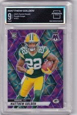 ARENA CLUB 9 MT 2025 MOSAIC PRIZMS PURPLE RC MATTHEW GOLDEN PACKERS 10 SUBS - 13