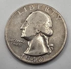 *SILVER* 1940-D  Washington Quarter - 90% Silver