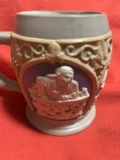 Villeroy & Boch Mettlach Beer Stein/ Mug 1266 Antique Breweriana Drinking Scenes
