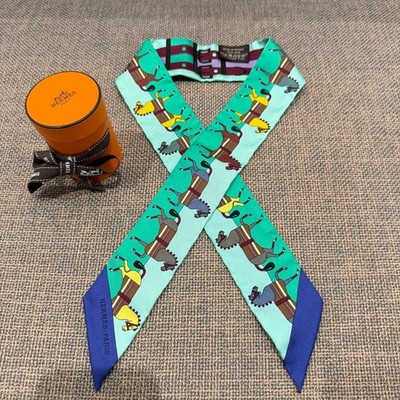 Hermes Silk Twilly Rocabar Scarf Condition A