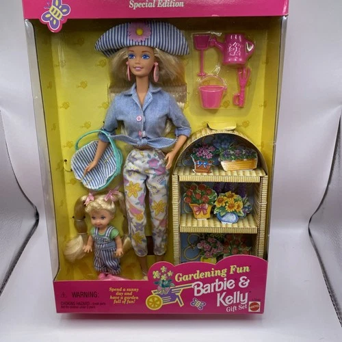 New ListingNEW Vtg 1996 Mattel Gardening Fun Barbie & Kelly Giftset - 17242 - NRFB - Sealed
