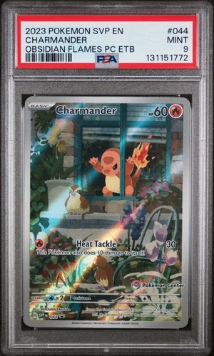 2023 POKEMON OBSIDIAN FLAMES POKEMON CENTER ETB PROMO SVP #044 CHARMANDER PSA 9