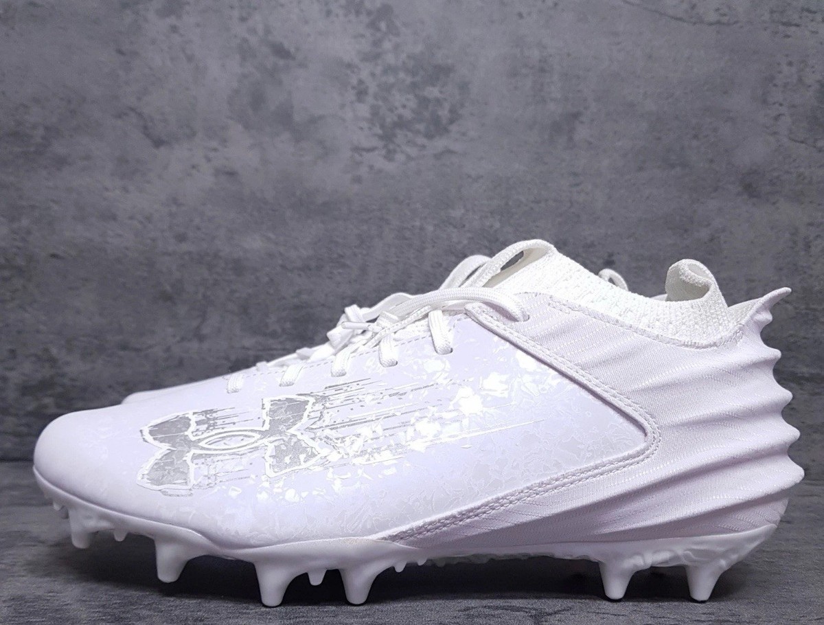 Under Armour Blur Smoke 2.0 MC Football Cleats White Silver