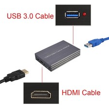 HDMI to USB3.0 Video Capture Adapter 4K 1080P Dongle Card Live Streaming w