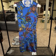 versace jeans couture dress 6 Blue With Design