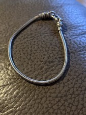 Bracciale Bracciali Argento 925 Snake Coda Di Topo Tonda 20,3 Cm 12 Gr Pieno