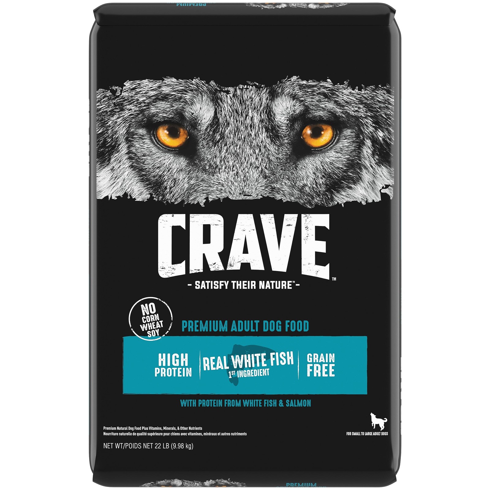 Grain Free High Protein Adult Dry Dog Food, White Fish & Salmon, 22 lb. Bag