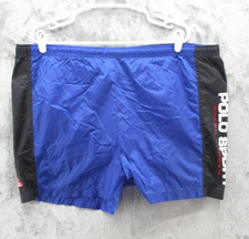 Vintage Ralph Lauren Polo Sport Shorts Mens Large Blue Spell Out Logo Swim Trunk