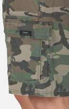 Men's Wrangler Relaxed Fit Cargo Shorts w/ Stretch Green Brown Camo CHOOSE SIZE
