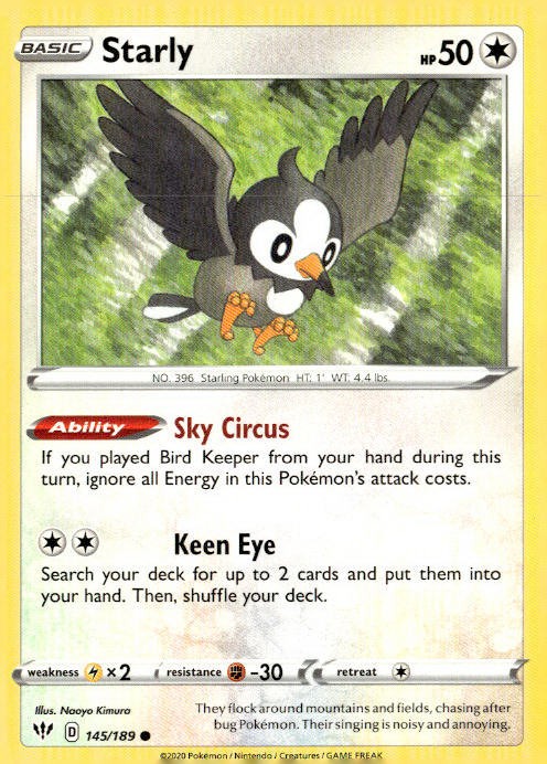 SWSH03: Darkness Ablaze #145/189 Starly