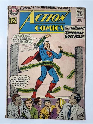 Action Comics #295 VG- 3.5 (1962) Silver Age Superman Vintage DC Comic DCU Gunn