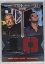 2012 TRISTAR TNA TENacious Dual Memorabilia Gold /80 Eric Bischoff Garett 19bs