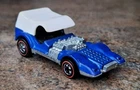 Vintage 1973 Hot Wheels Redline US Odd Job in Dark Blue Enamel with White Roof