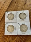 Lot of 4 Franklin Half Dollars --  1952, 1961, 1963, & 1963D. 90% Silver- Nice