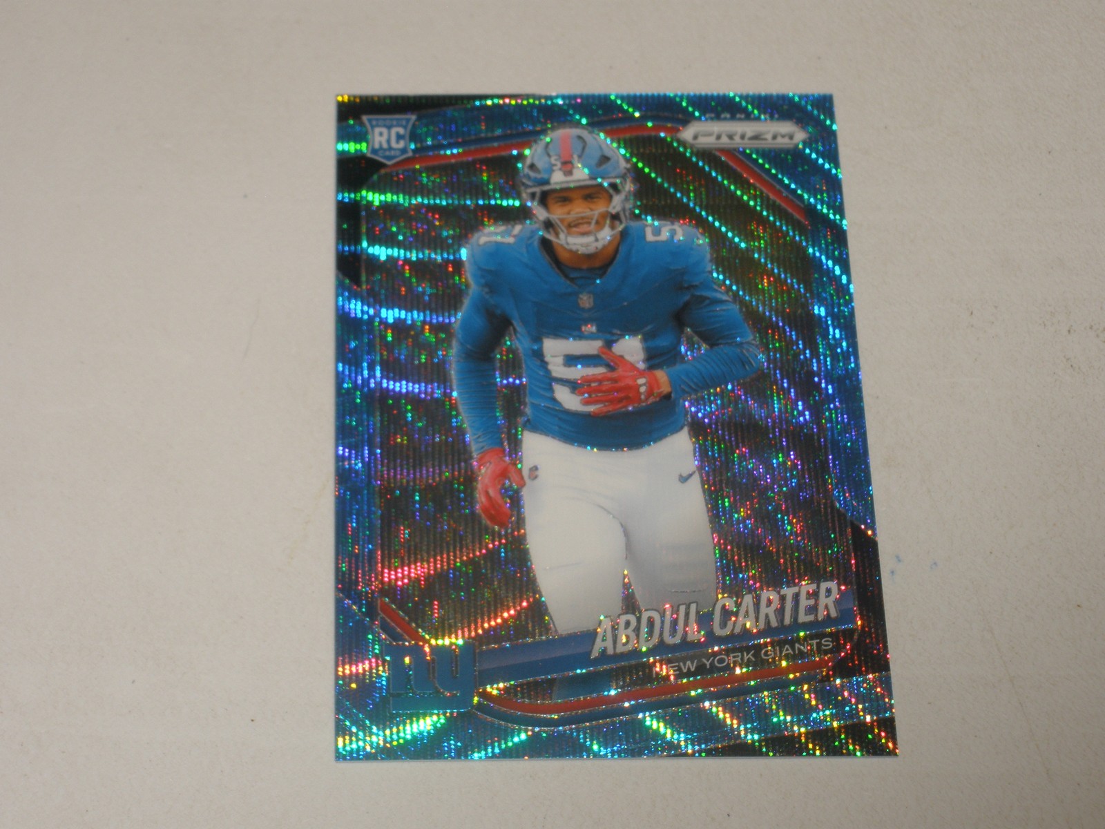 2025 Panini Prizm Blue Wave Prizm #394 Abdul Carter 039/230 Rookie RC