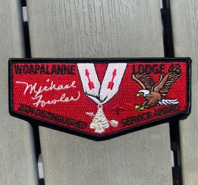 Woapalanne Lodge 43 Michael Fowler 2024 Distinguished Service Award OA Flap