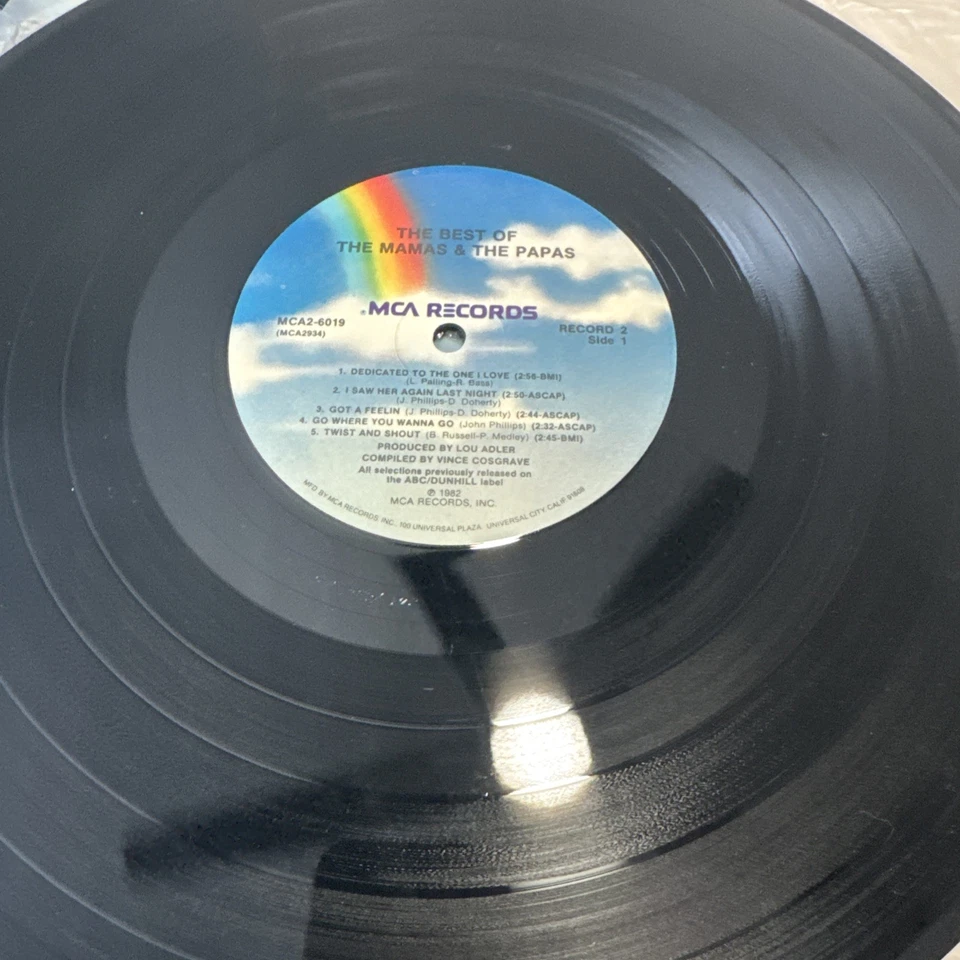 THE BEST OF THE MAMA'S & THE PAPAS  MCA2-6019 MCA Records Double Vinyl Album LP - Image 4 of 4