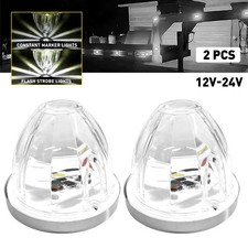 2x Universal White Led Chassis Light Watermelon Marker Lamp For Trucks 12v-24v