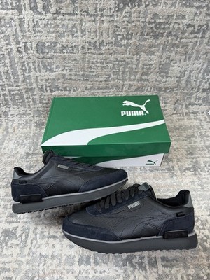 Größe 8 - Puma Future Rider perforiertes Leder dreifach schwarz 383923-02
