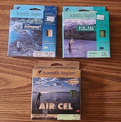 3x Scientific Anglers Air Cel Supreme 2 Floating Fly Fishing  Line - New Unused 