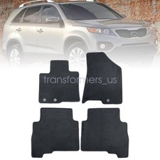 2009-15 For Kia Sorento Front Rear Velour Floor Mats Carpet Anti-slip Black 2009-15 For Kia Sorento Front Rear Velour Floor Mats Carpet Anti-slip Black
