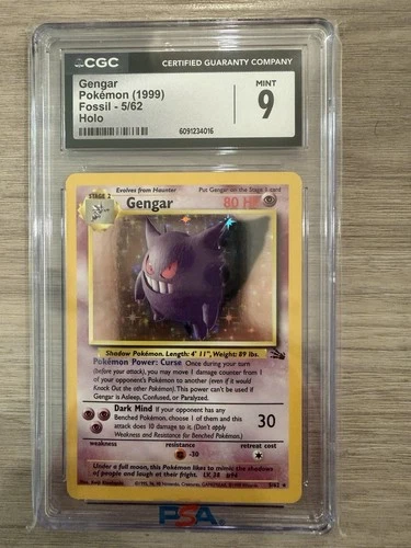 1999 Pokemon Fossil Gengar CGC 9 Mint Holo #5