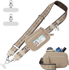Clip and Go Strap for Phone with Wallet Crossbody Phone Lanyard with Anti-Theft