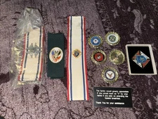 KNIGHTS Of COLUMBUS CEREMONIAL SASHES PINS MILITARY LAPELS FUNERAL HOME AUCTION