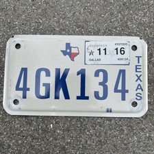 Oryginalna tablica rejestracyjna motocykla USA 🇺🇸 TEXAS Dallas 