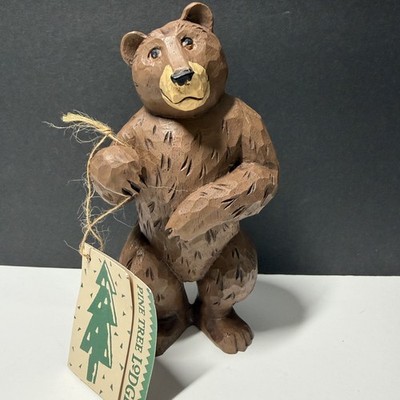 Vintage Pine Tree Lodge Standing Bear Figurine