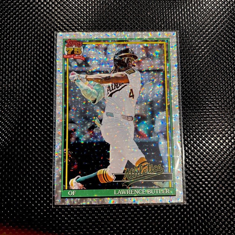 LAWRENCE BUTLER 2026 Topps Series 1 #T91-85 1991 Crackle Foil Oakland A's