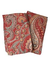 Ralph Lauren Pirouette Paisley Standard Pillow Sham Set Of 2 Red Paisley