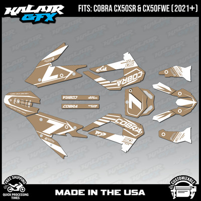 Graphics Kit for COBRA CX50SR CX50FWE 2021-2026 Bold Series - Tan