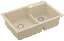 Karran USA QT-811 Quartz QT 33" Drop In Double Basin Quartz