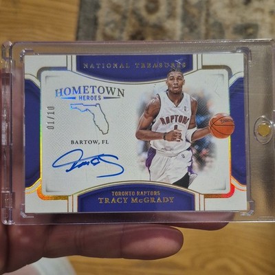 Panini 2024-25 National Treasures Tracy McGrady Hometown Heroes Auto Gold /10