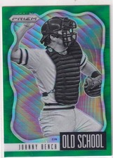 2021 Panini Prizm #OS-8 Johnny Bench Old School Green Prizm