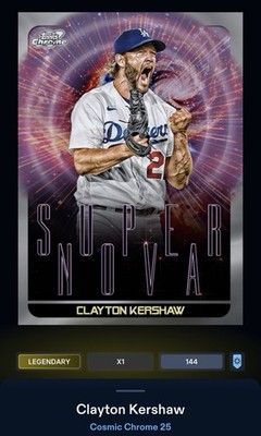 DIGITAL 25 Topps Bunt Cosmic Super Nova LEGENDARY Clayton Kershaw