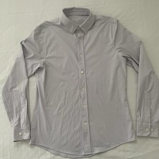 Rhone Commuter Shirt Men LARGE Lavender Slim Fit Italian Fabric Long Sleeve City