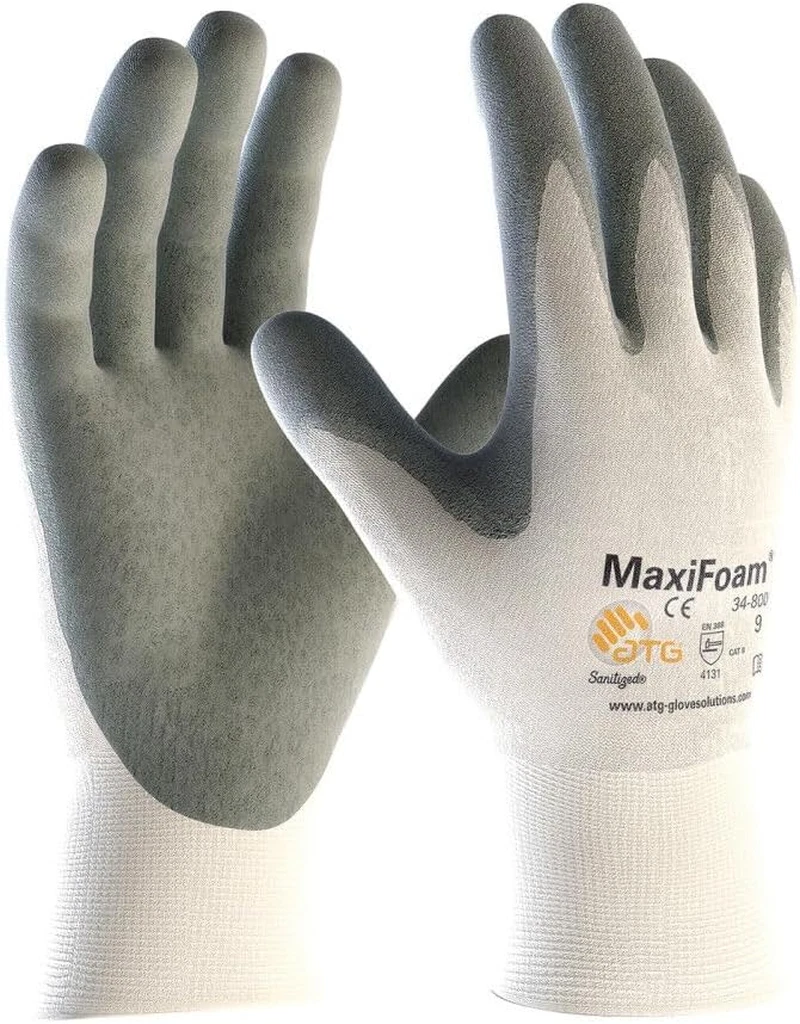 34-800/L Maxifoam G-Tek Premium Nitrile Foam Coated Gloves LARGE (12 Pair)