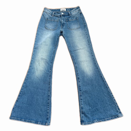 Rolla's Sailor Low Flare Jeans - Size 26 (Aussie 8)  Organic Cotton Medium Wash