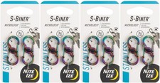 Nite Ize 2-Pack S-Biner MicroLock Stainless Steel Carabiner - Spectrum 4-Pack 