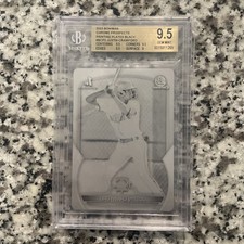 JUSTIN CRAWFORD 2023 BOWMAN CHROME 1ST PRINTING PLATE 1/1 BGS 9.5 Q1300