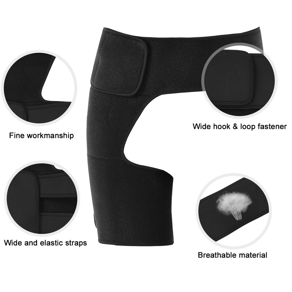Unisex Hip Thigh Support Brace Muscle Strain Prevention Belt Protector