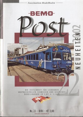 catalog BEMO novelties 2002 HOm Bemo Post No. 22 RhB FO RegioLine D bb