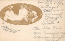H49/ Kansas City Kansas RPPC Postcard 1908 "Spencer" Girls Dresses