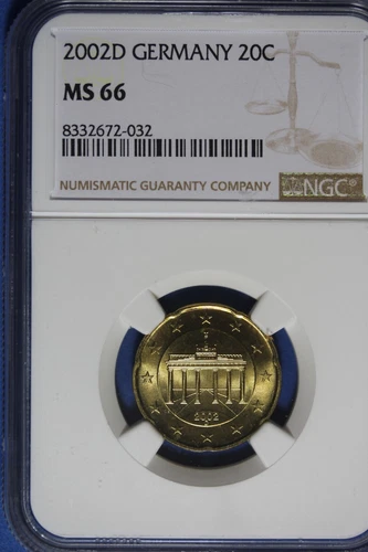 2002 D NGC MS66 GERMANY 20C #B49705