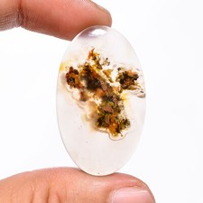 27 Cts. 100 Natural Superb Chalcedony Oval 38X23X3 MM Cabochon Loose Gemstone