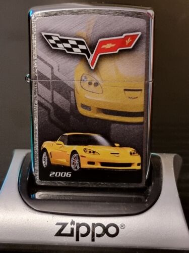 GM OFFICIAL LICENCED PRODUCT 2006 CHEVY CORVETTE  BRUSHED CHROME ZIPPO BNIB. - Picture 1 of 14