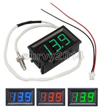 12V Digital Thermometer Temperature Meter K-type M6 Thermocouple Tester