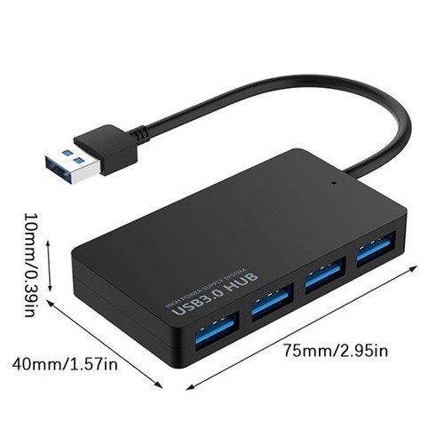 USB Hub USB 3.0 4 Port Type C HUB High Speed Data cable Convertor Adapter _yi - Afbeelding 3 van 14